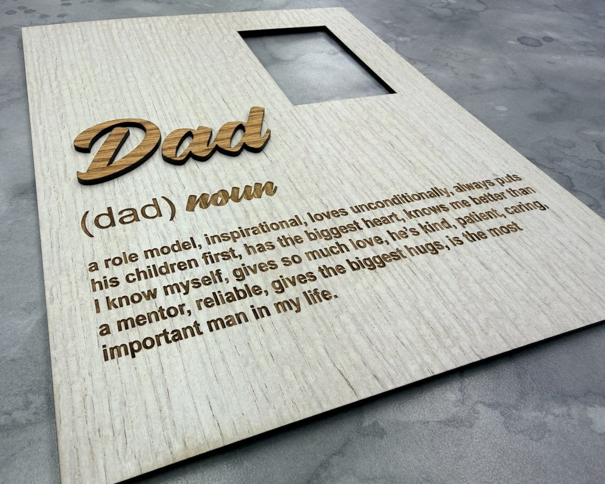Dad (noun) Frame - Legacy Images - 11x14 Picture Frame 8x10 picture frame dad laser engraved