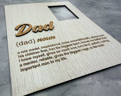 Dad (noun) Frame - Legacy Images - 11x14 Picture Frame 8x10 picture frame dad laser engraved