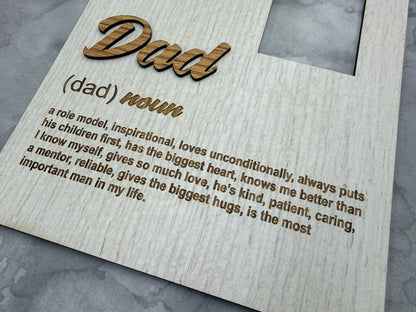 Dad (noun) Frame - Legacy Images - 11x14 Picture Frame 8x10 picture frame dad laser engraved