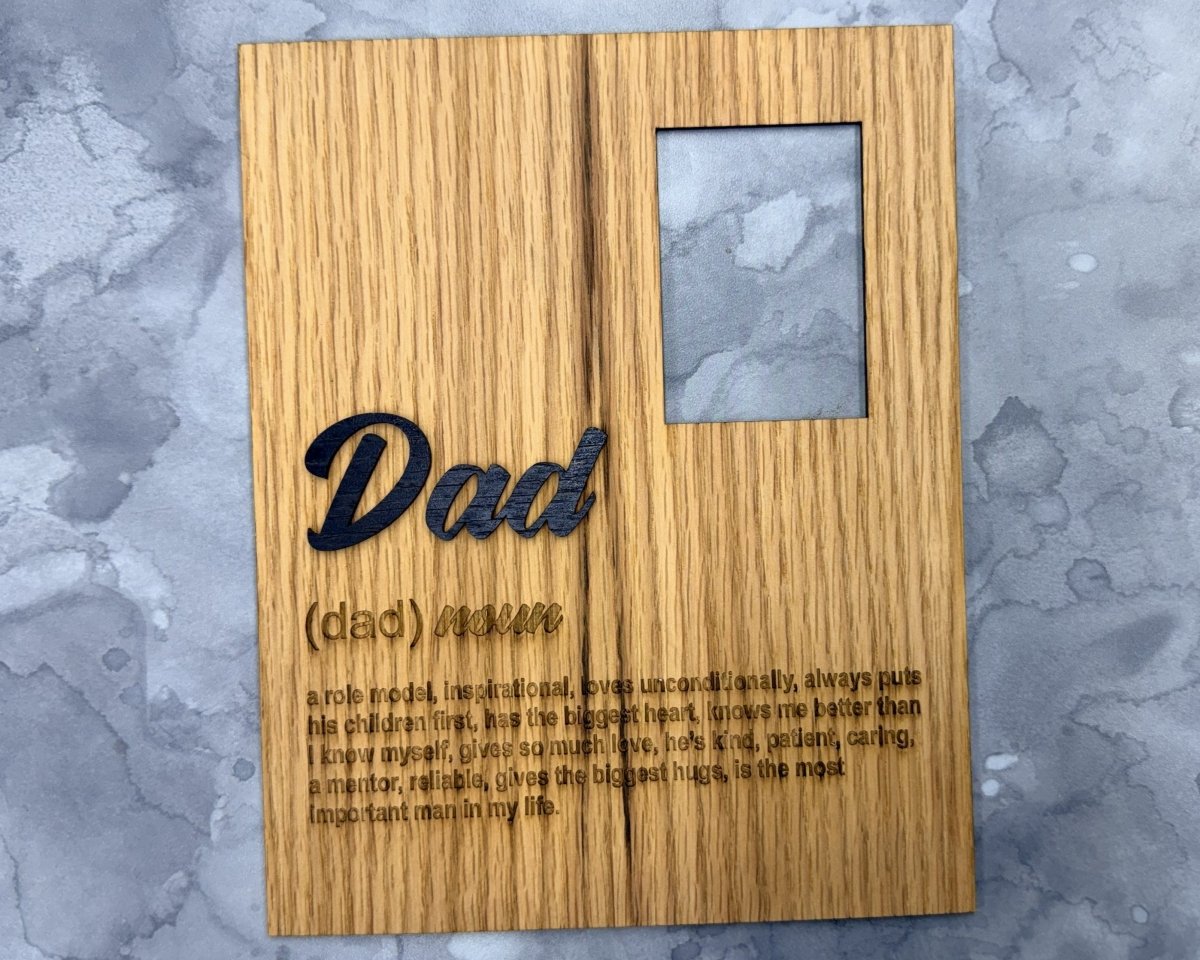 Dad (noun) Frame - Legacy Images - 11x14 Picture Frame 8x10 picture frame dad laser engraved
