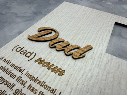 Dad (noun) Frame - Legacy Images - 11x14 Picture Frame 8x10 picture frame dad laser engraved