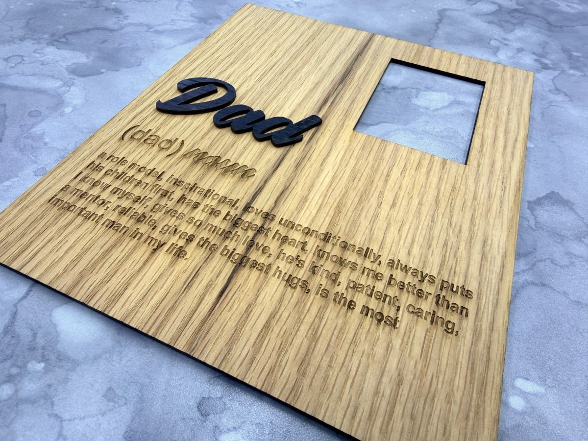 Dad (noun) Frame - Legacy Images - 11x14 Picture Frame 8x10 picture frame dad laser engraved