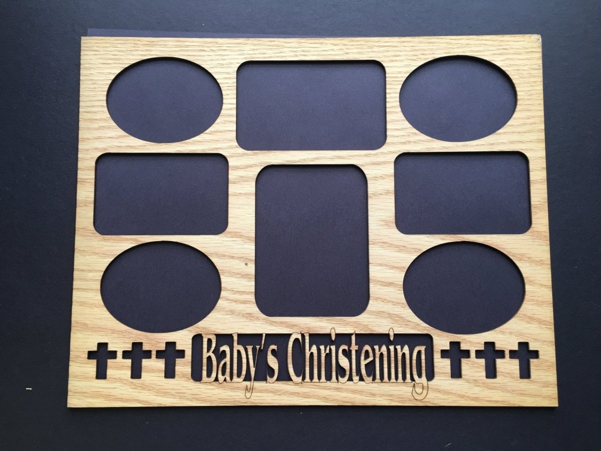 DISCONTINUED 11"x14" Baby's Christening Picture Frame - Matte Only - Legacy Images - Picture Frames - 11x14 Picture Frame baby discontinued laser engraved