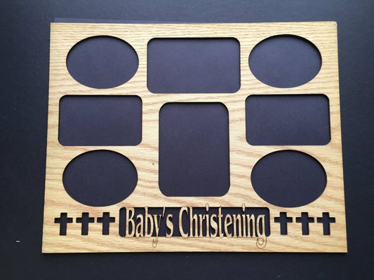 DISCONTINUED 11"x14" Baby's Christening Picture Frame - Matte Only - Legacy Images - Picture Frames - 11x14 Picture Frame baby discontinued laser engraved
