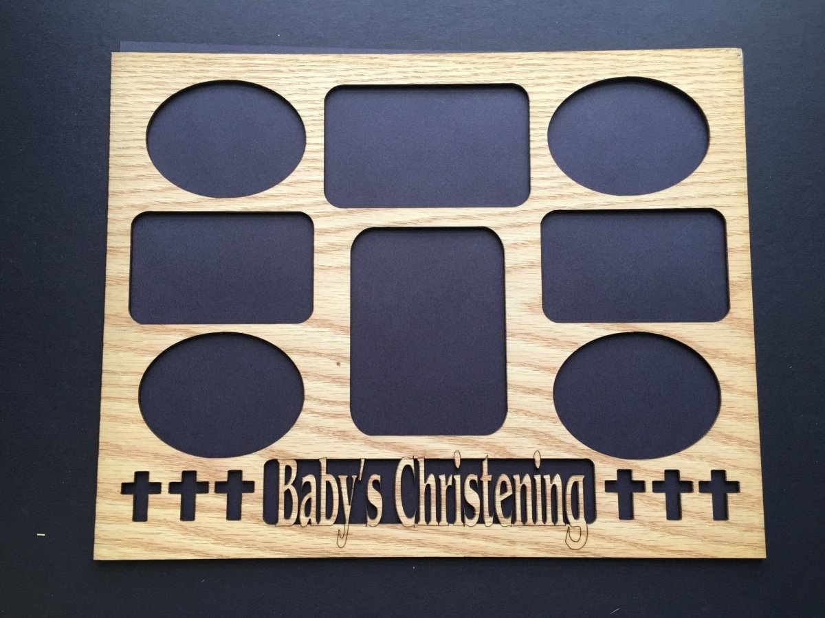 DISCONTINUED 11"x14" Baby's Christening Picture Frame - Matte Only - Legacy Images - Picture Frames - 11x14 Picture Frame baby discontinued laser engraved