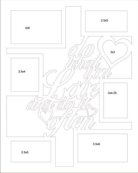 Do What You Love Collage Picture Frame 16"x20" - Legacy Images - Picture Frames - 16x20 picture frame collage frame do what you love laser engraved