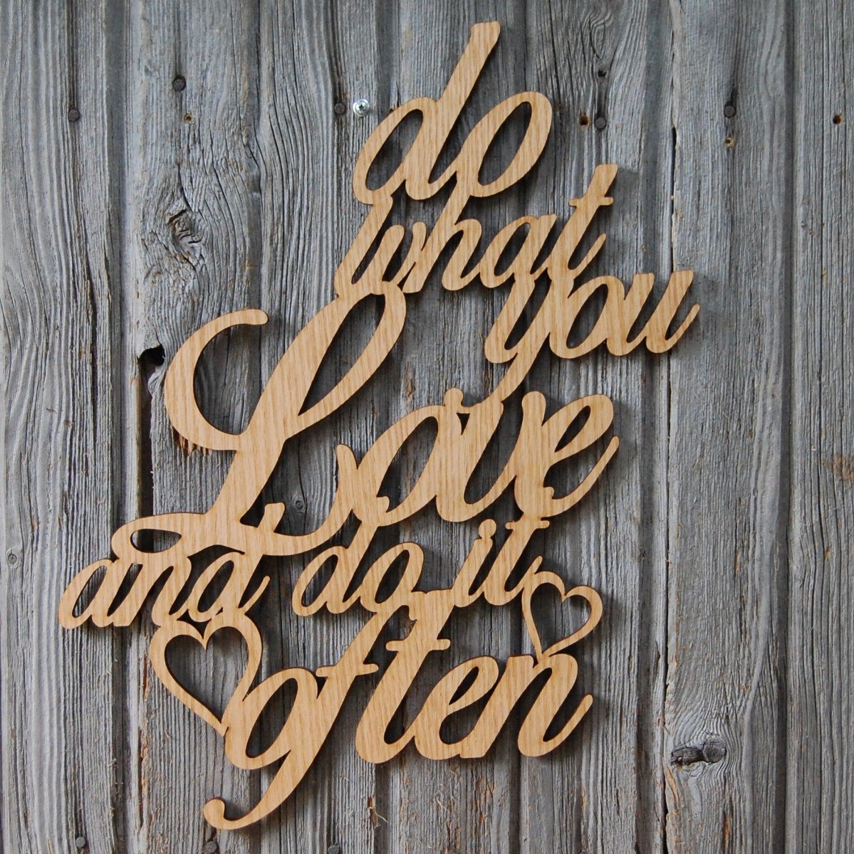 Do What You Love Sign Wall Decor - Legacy Images - Novelty Signs - cord do what you love sign laser engraved