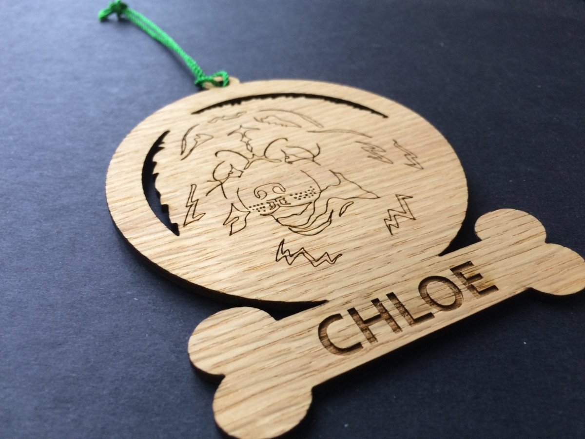 Dog Bone Ornament - Legacy Images - Holiday Ornaments - breed christmas dog laser engraved