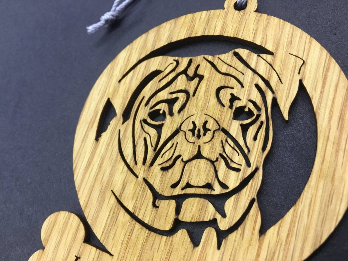 Dog Bone Ornament - Legacy Images - Holiday Ornaments - breed christmas dog laser engraved