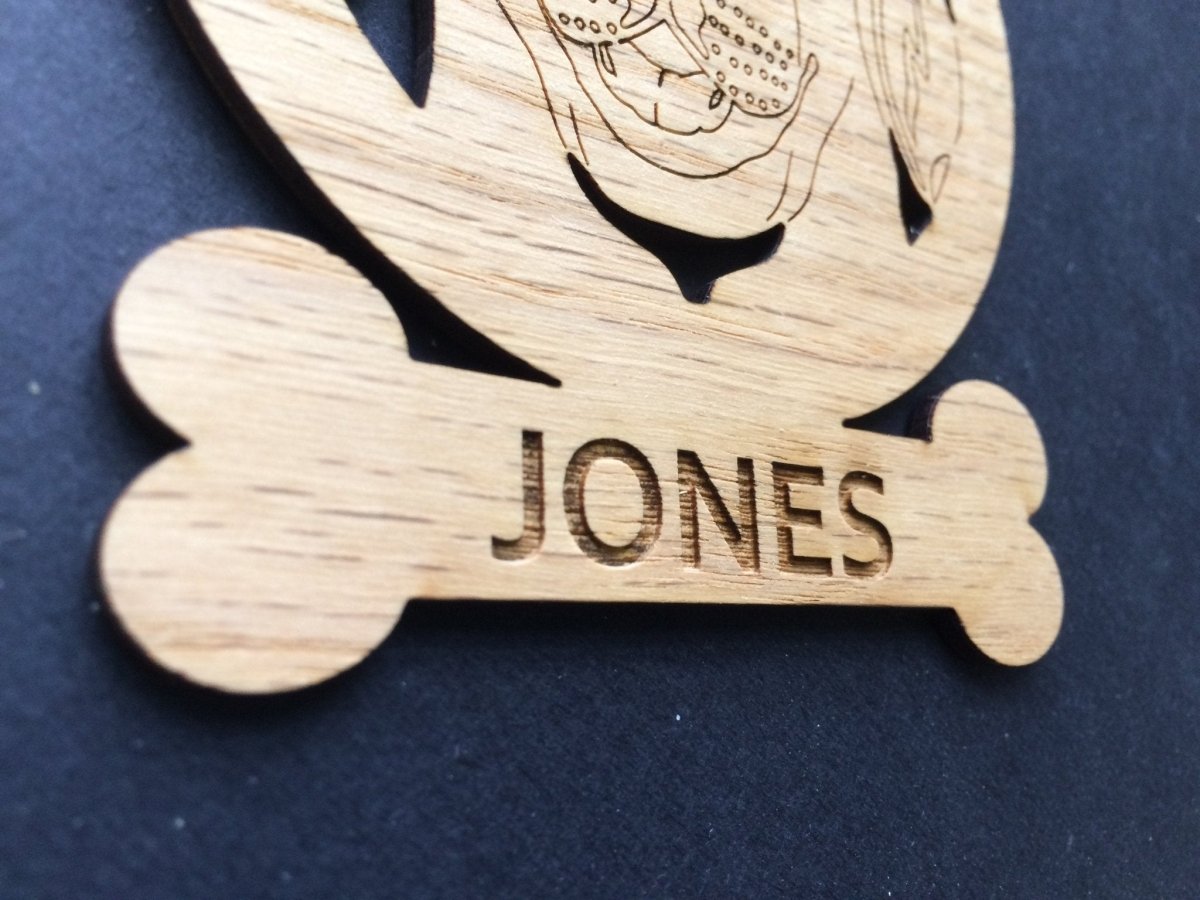 Dog Bone Ornament - Legacy Images - Holiday Ornaments - breed christmas dog laser engraved