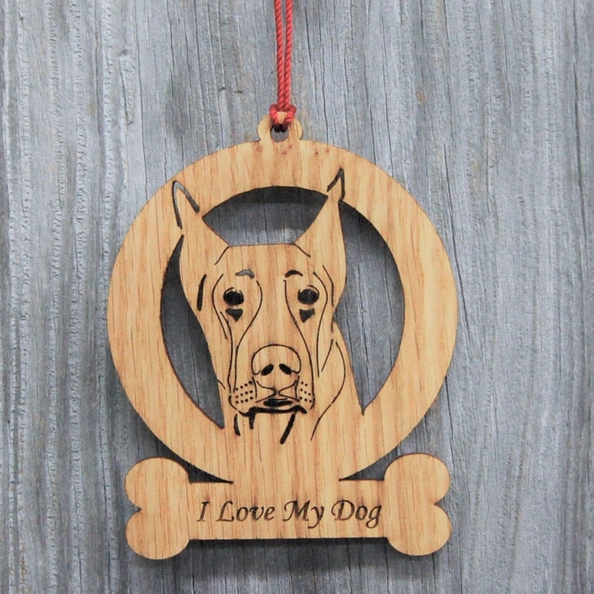 Dog Bone Ornament - Legacy Images - Holiday Ornaments - breed christmas dog laser engraved