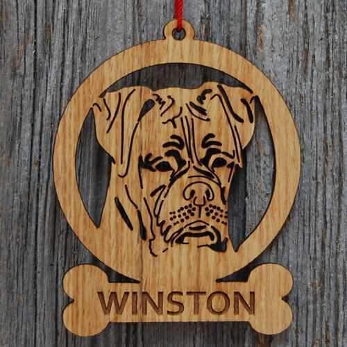Dog Bone Ornament - Legacy Images - Holiday Ornaments - breed christmas dog laser engraved