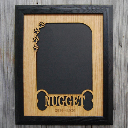 Dog Bone & Paw Prints Picture Frame - Legacy Images - 11x14 Picture Frame 5x7 picture frame 8x10 picture frame laser engraved