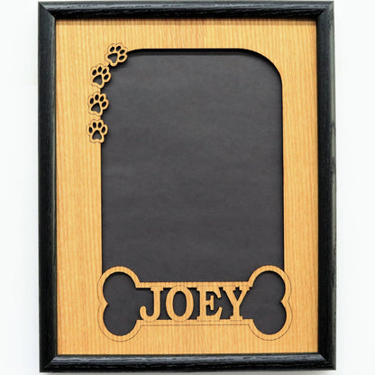 Dog Bone & Paw Prints Picture Frame - Legacy Images - 11x14 Picture Frame 5x7 picture frame 8x10 picture frame laser engraved