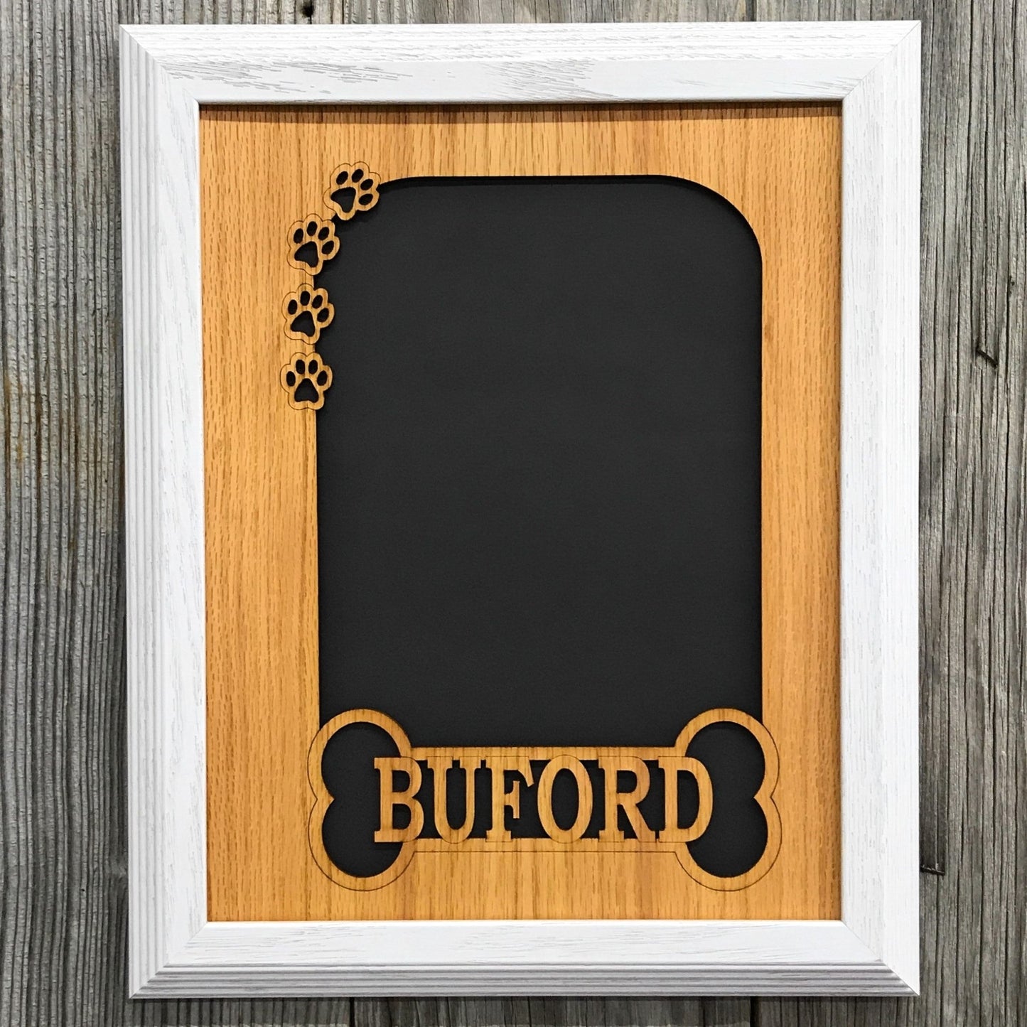 Dog Bone & Paw Prints Picture Frame - Legacy Images - 11x14 Picture Frame 5x7 picture frame 8x10 picture frame laser engraved