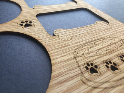 Dog Bowl & Bones Picture Frame 11"x14" - Legacy Images - Picture Frames - 11x14 Picture Frame dog pets laser engraved