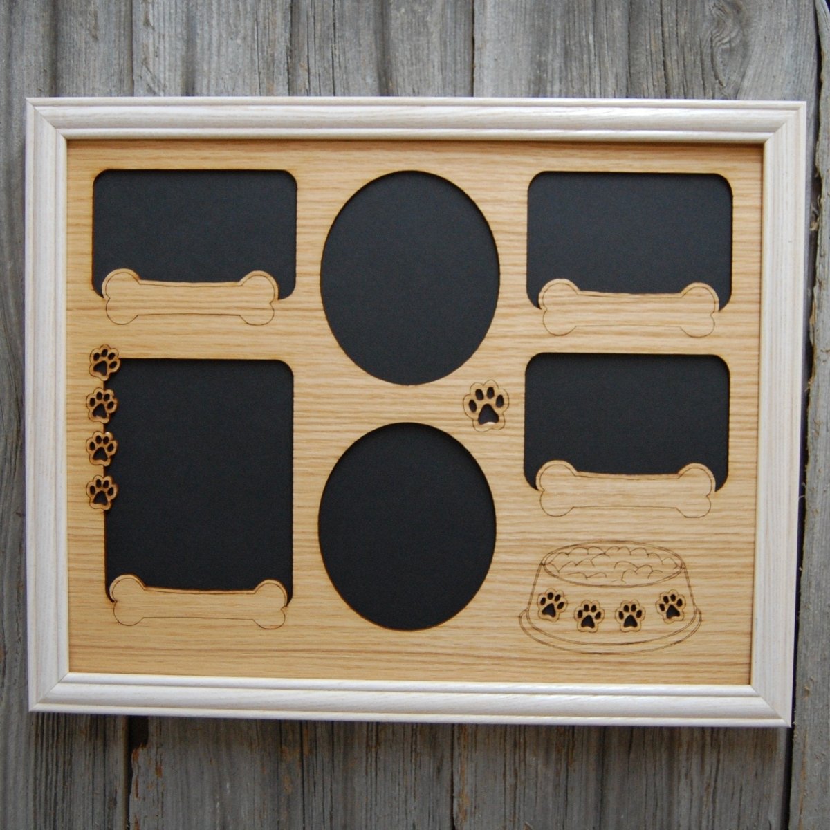 Dog Bowl & Bones Picture Frame 11"x14" - Legacy Images - Picture Frames - 11x14 Picture Frame dog pets laser engraved