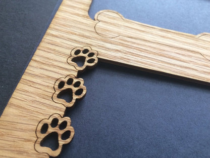 Dog Bowl & Bones Picture Frame 11"x14" - Legacy Images - Picture Frames - 11x14 Picture Frame dog pets laser engraved