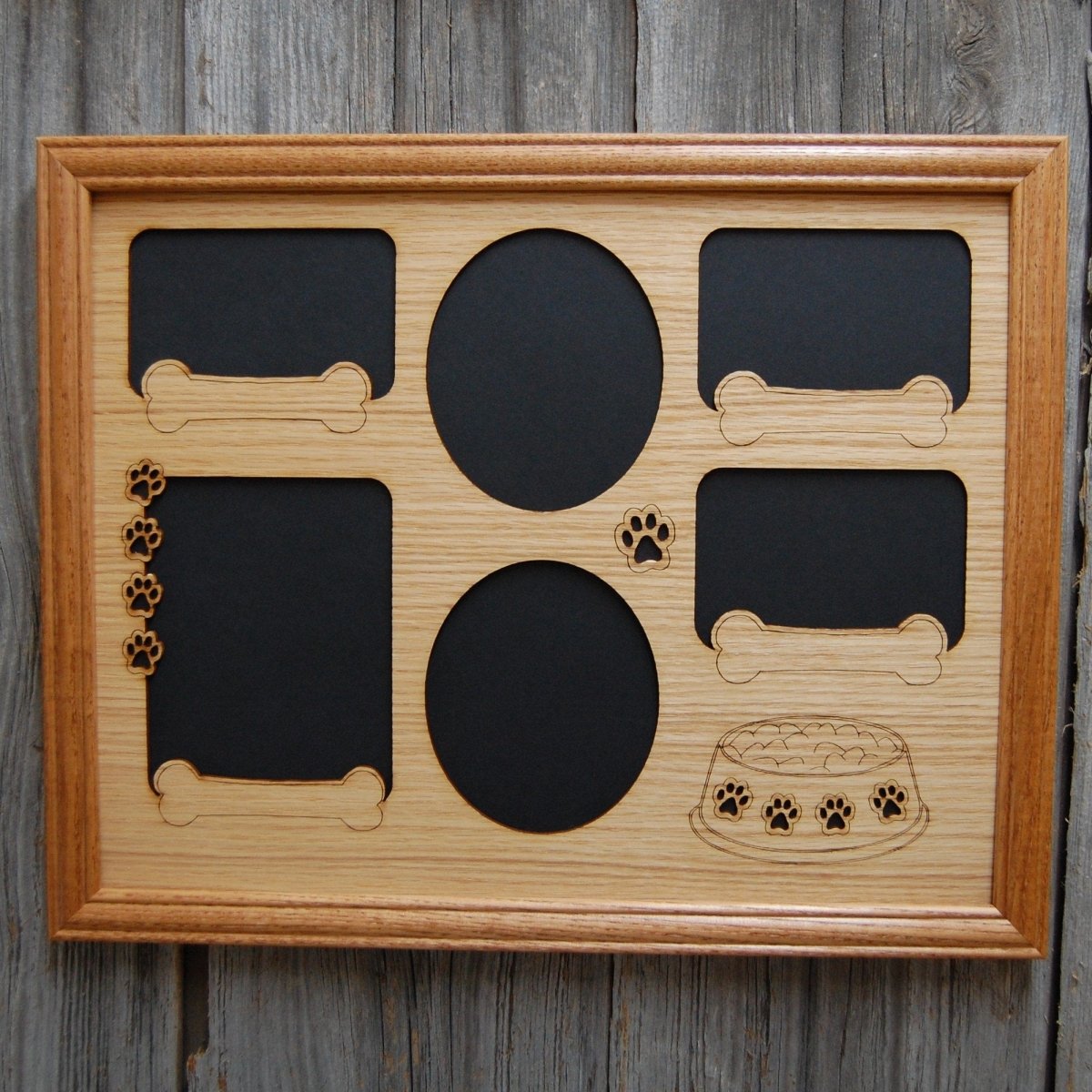 Dog Bowl & Bones Picture Frame 11"x14" - Legacy Images - Picture Frames - 11x14 Picture Frame dog pets laser engraved