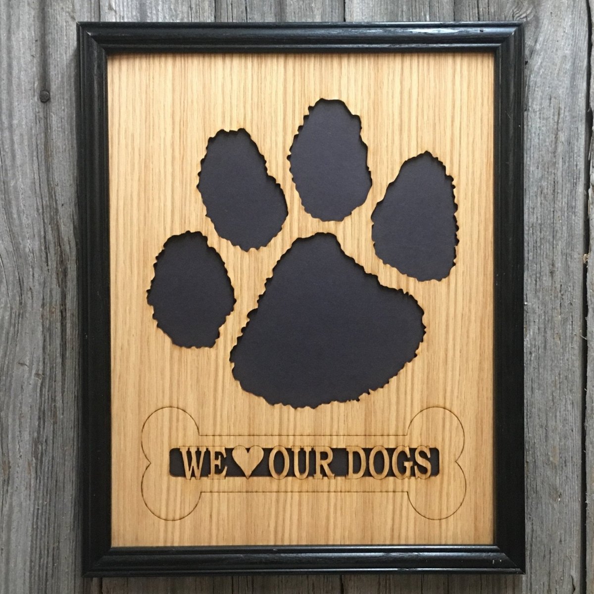 Dog Paw Print Picture Frame - Legacy Images - Picture Frames - 11x14 Picture Frame 8x10 picture frame dog laser engraved