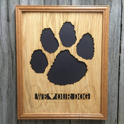 Dog Paw Print Picture Frame - Legacy Images - Picture Frames - 11x14 Picture Frame 8x10 picture frame dog laser engraved