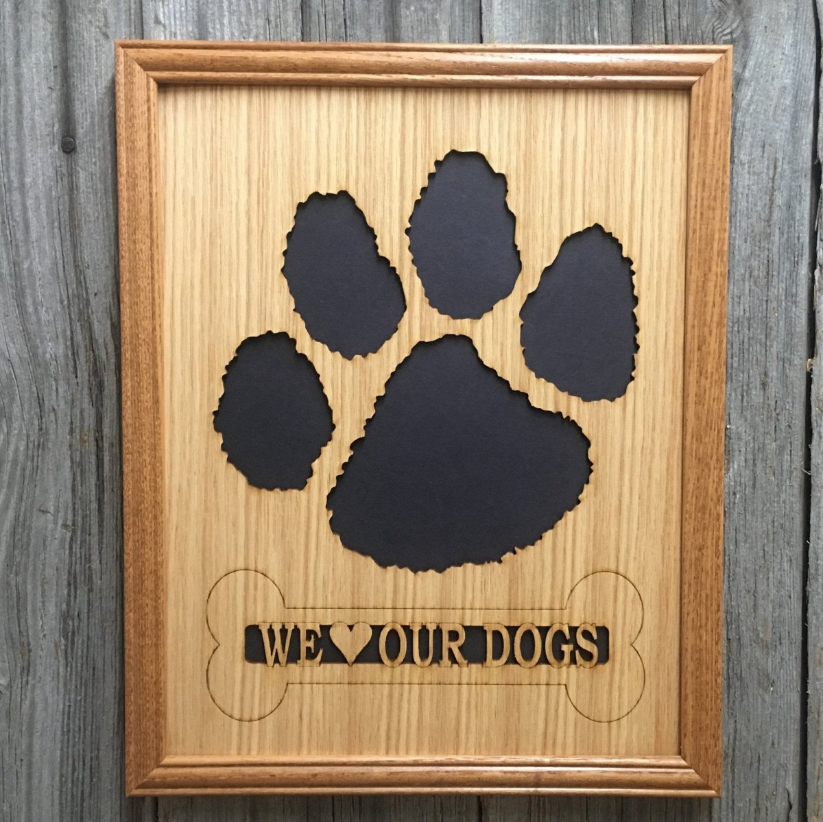 Dog Paw Print Picture Frame - Legacy Images - Picture Frames - 11x14 Picture Frame 8x10 picture frame dog laser engraved
