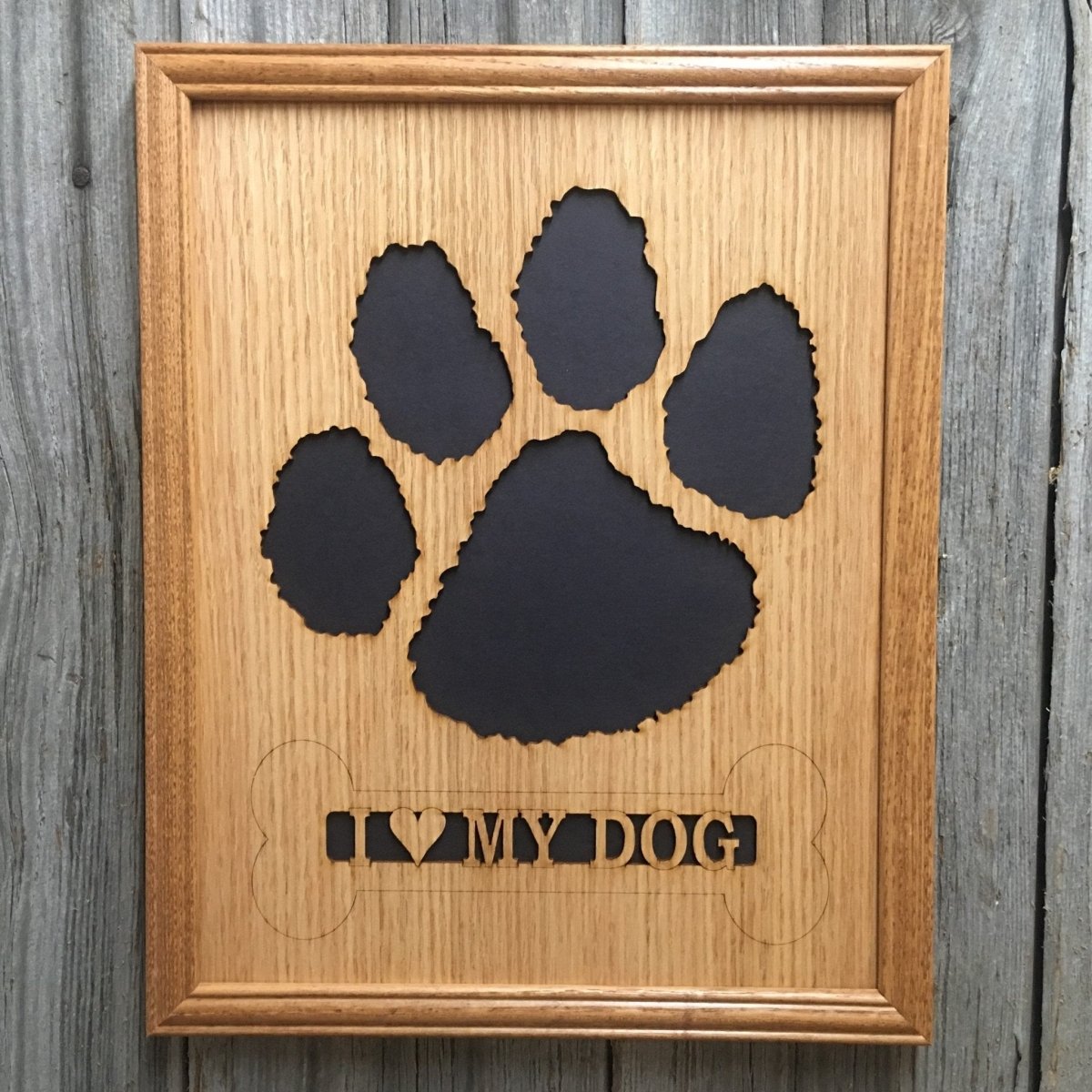 Dog Paw Print Picture Frame - Legacy Images - Picture Frames - 11x14 Picture Frame 8x10 picture frame dog laser engraved