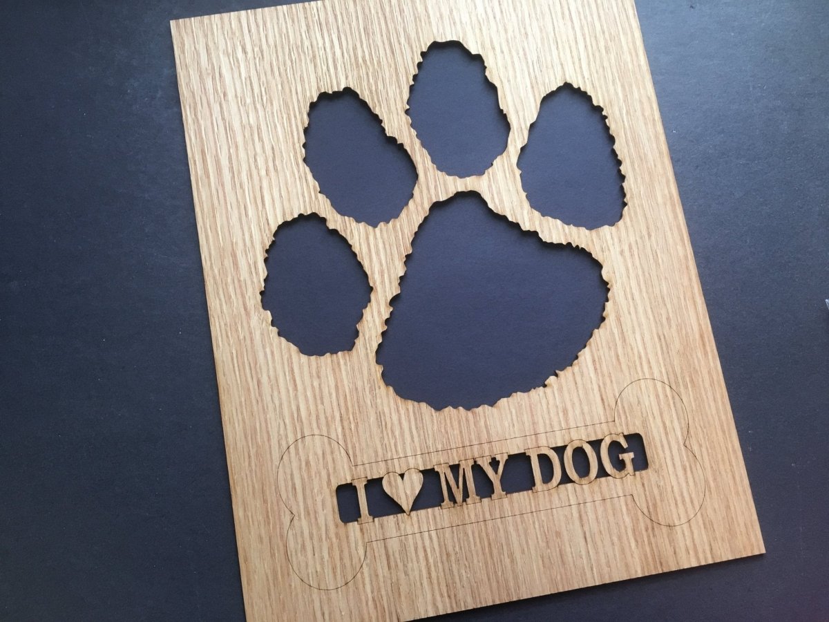 Dog Paw Print Picture Frame - Legacy Images - Picture Frames - 11x14 Picture Frame 8x10 picture frame dog laser engraved