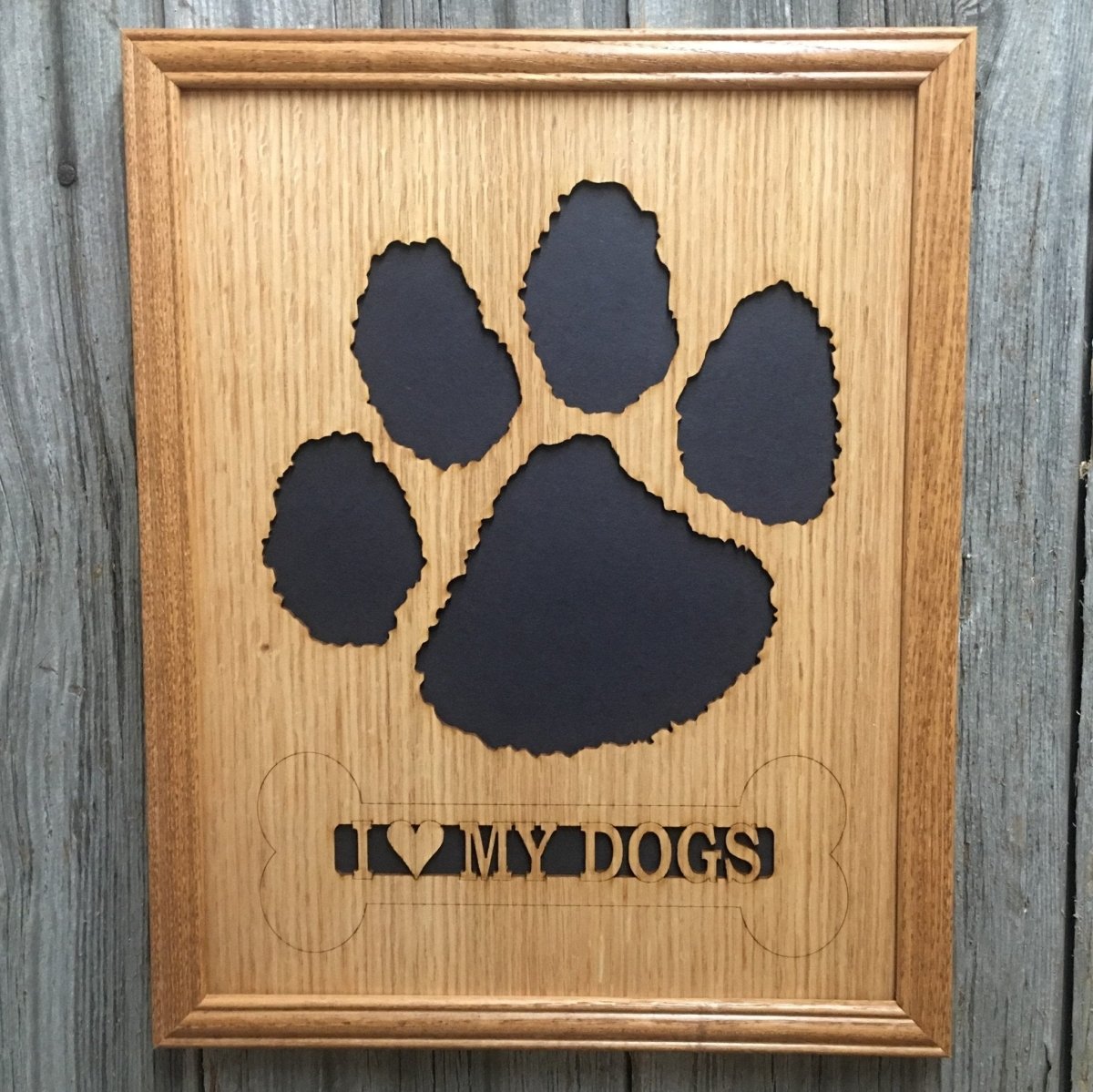 Dog Paw Print Picture Frame - Legacy Images - Picture Frames - 11x14 Picture Frame 8x10 picture frame dog laser engraved
