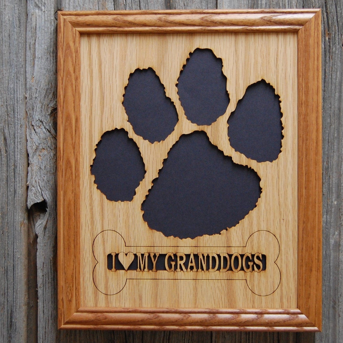 Dog Paw Print Picture Frame - 11x14 Dog Paw Print Picture Frame, Picture Frame, home decor, laser engraved - Legacy Images - Legacy Images - Picture Frames