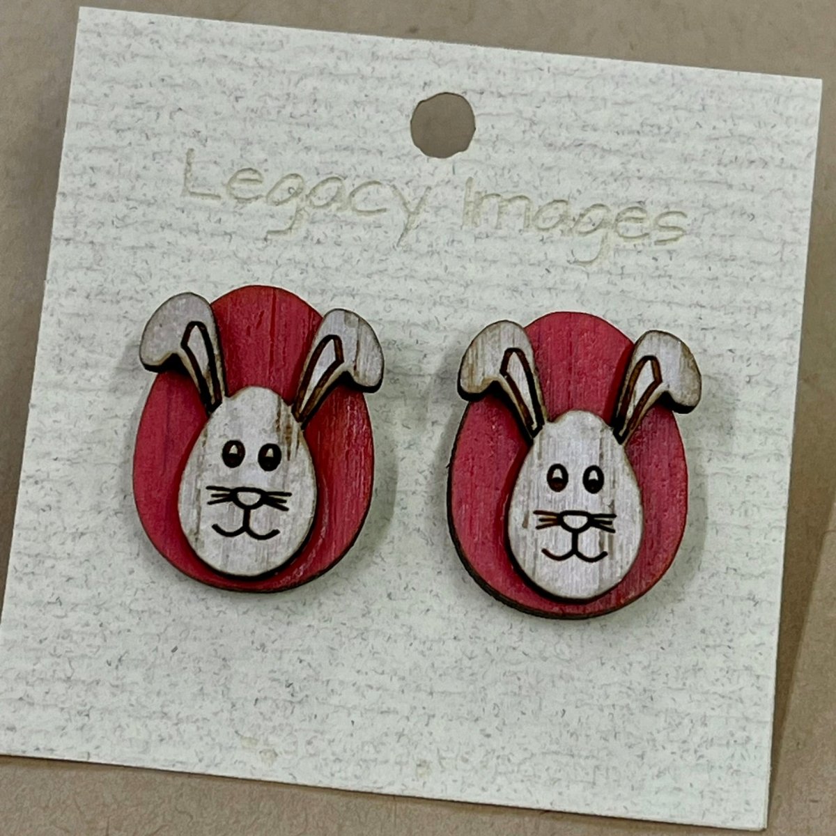 Easter Bunny Earrings - Studs - Legacy Images - Earrings - Earrings easter holiday laser engraved