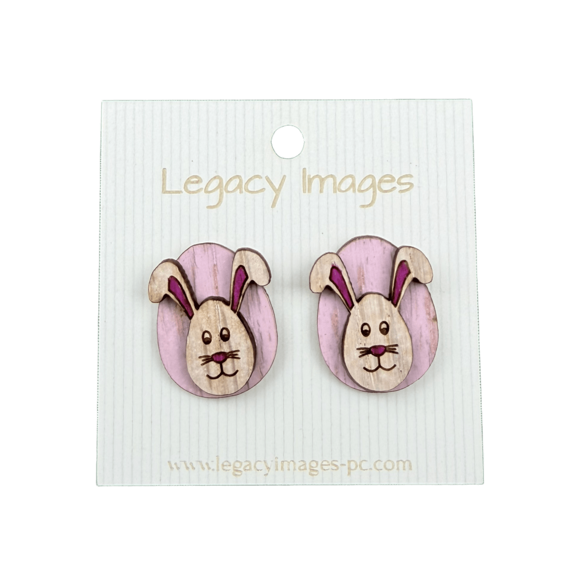 Easter Bunny Earrings - Studs - Legacy Images - Earrings - Earrings easter holiday laser engraved