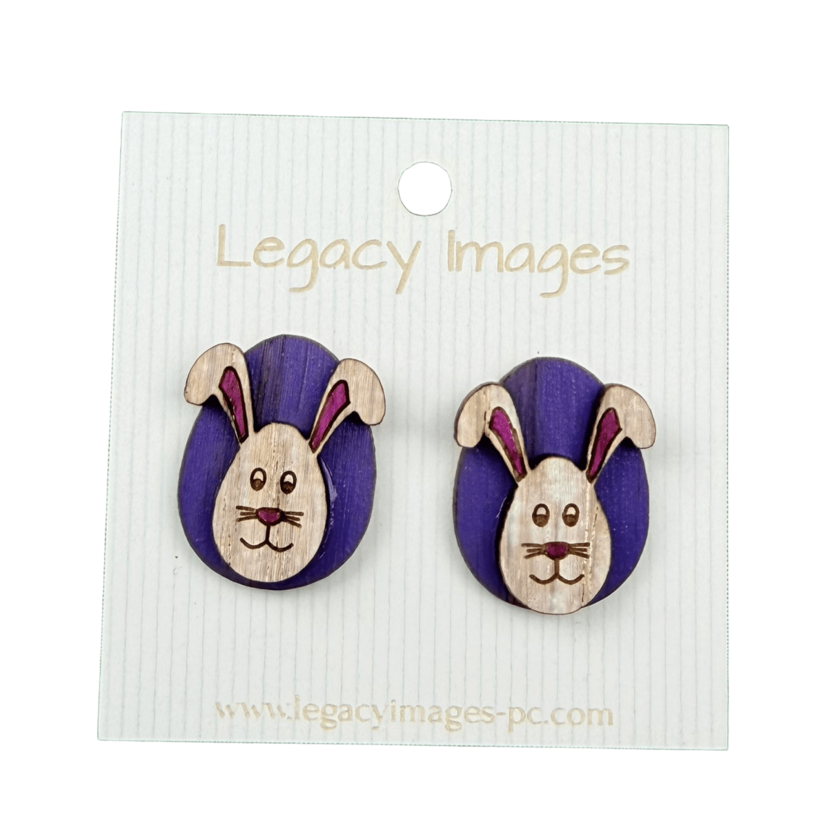 Easter Bunny Earrings - Studs - Legacy Images - Earrings - Earrings easter holiday laser engraved