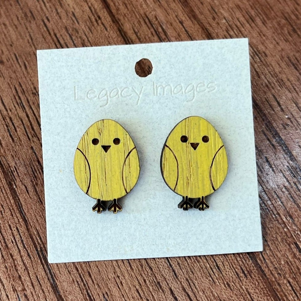 Easter Chick Earrings - Legacy Images - Earrings - Earrings easter holiday laser engraved