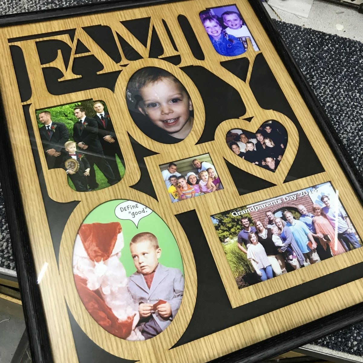 Family Collage Picture Frame 16"x20" - Legacy Images - Picture Frames - 16x20 picture frame collage frame family laser engraved