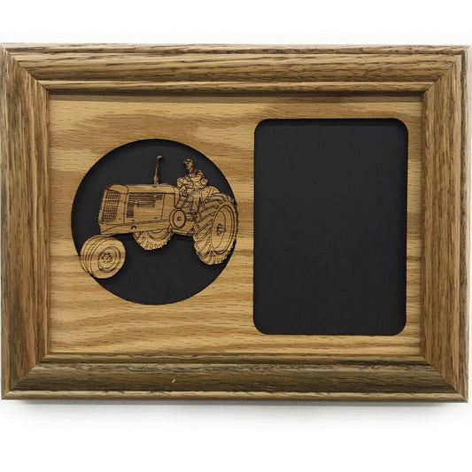 Farm Tractor Picture Frame - 5x7 Frame Hold 3x4 Photo - Legacy Images - Picture Frames - 5x7 picture frame farm father's day gift laser engraved