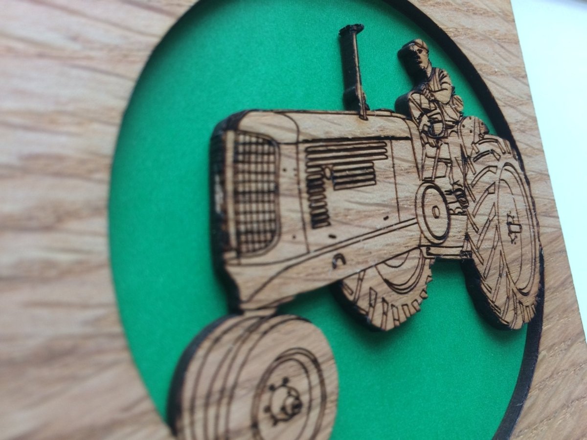 Farm Tractor Picture Frame - 5x7 Frame Hold 3x4 Photo - Legacy Images - Picture Frames - 5x7 picture frame farm father's day gift laser engraved