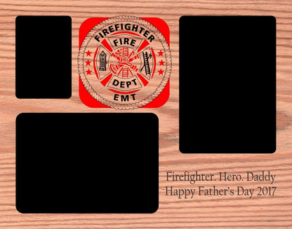 Firefighter EMT First Responder Picture Frame - Legacy Images - Picture Frames - 11x14 Picture Frame 5x7 picture frame 8x10 picture frame laser engraved