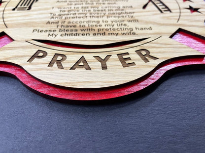 Fireman's Prayer Sign - Legacy Images - Novelty Signs - firefighter occupations sign laser engraved