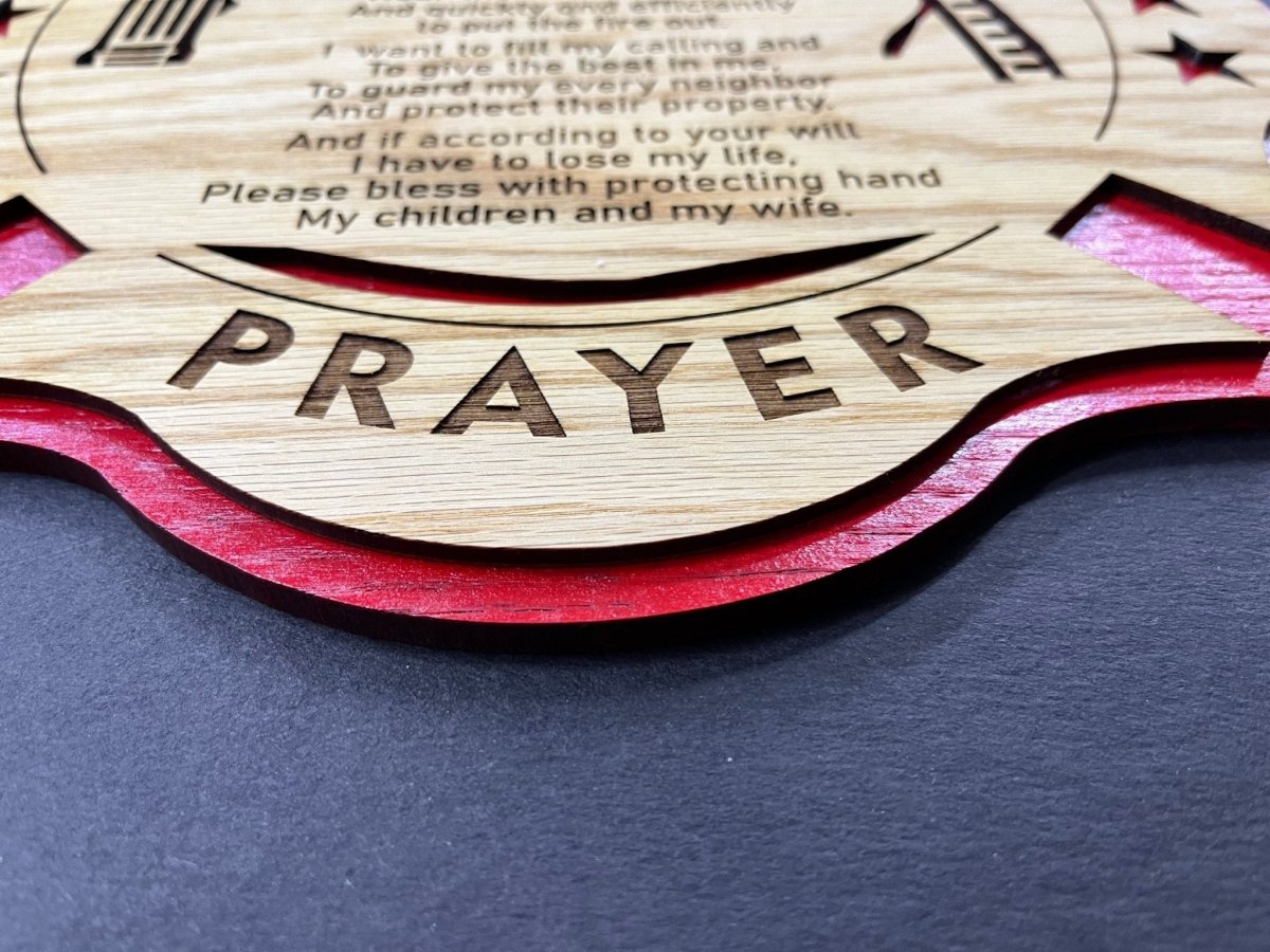 Fireman's Prayer Sign - Legacy Images - Novelty Signs - firefighter occupations sign laser engraved