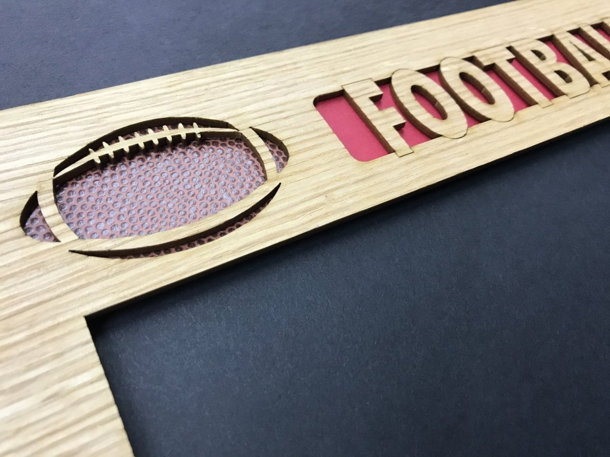 Football Picture Frame - Legacy Images - Picture Frames - 11x14 Picture Frame FCS football laser engraved