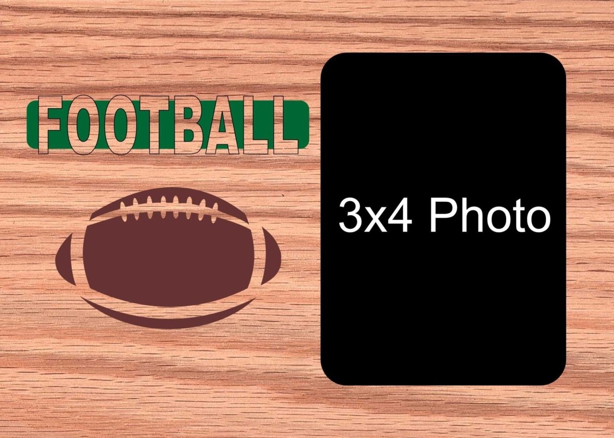 Football Picture Frame - Legacy Images - Picture Frames - 11x14 Picture Frame FCS football laser engraved