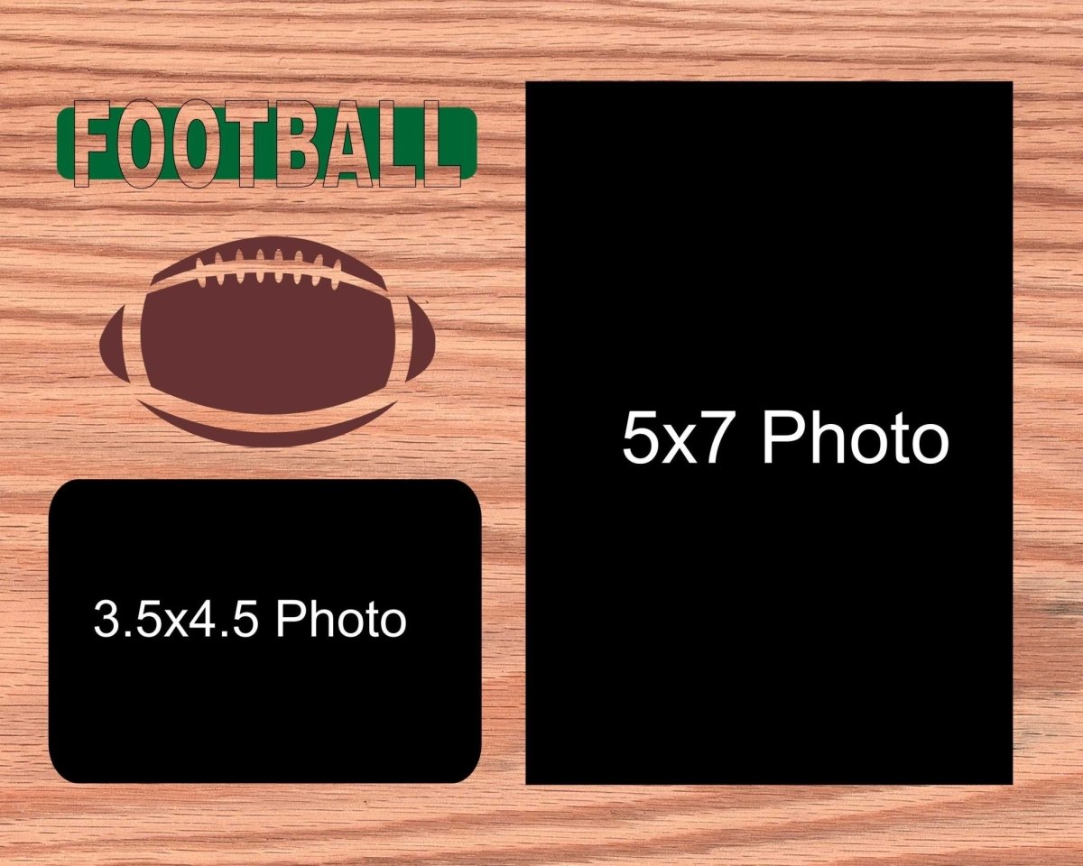 Football Picture Frame - Legacy Images - Picture Frames - 11x14 Picture Frame FCS football laser engraved