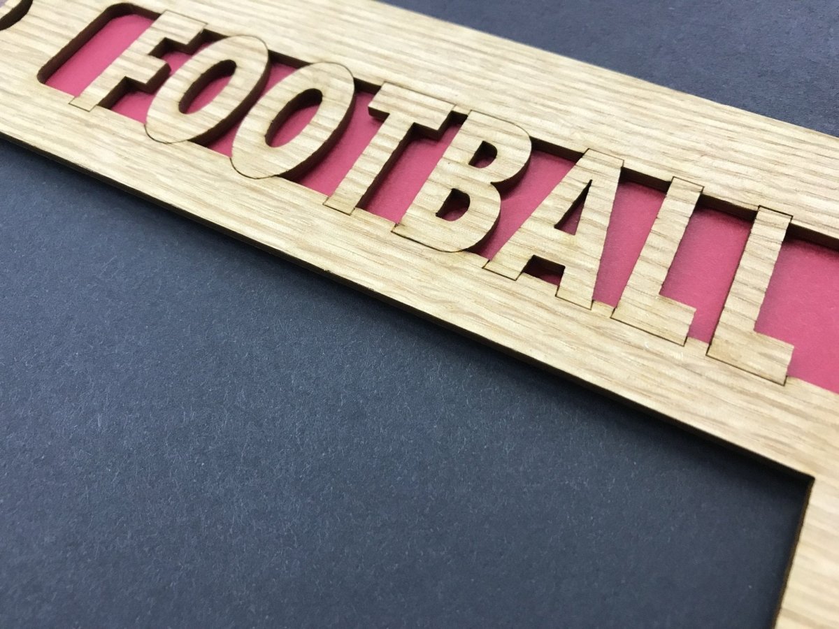 Football Picture Frame - Legacy Images - Picture Frames - 11x14 Picture Frame FCS football laser engraved