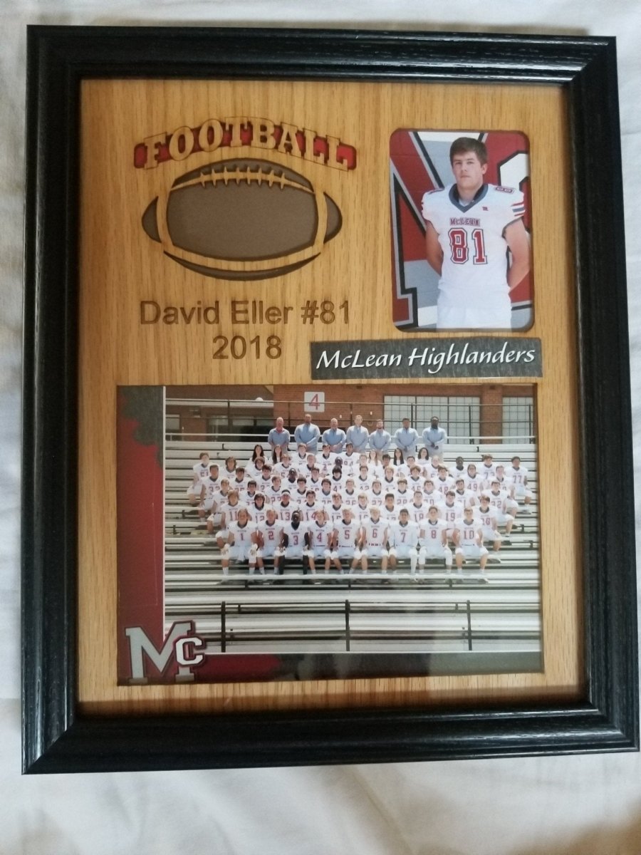 Football Picture Frame - Legacy Images - Picture Frames - 11x14 Picture Frame FCS football laser engraved