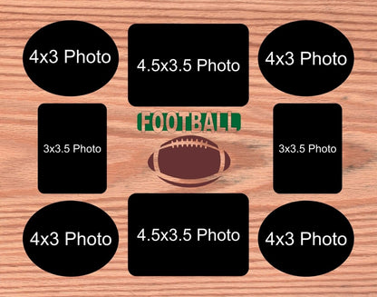 Football Picture Frame - Legacy Images - Picture Frames - 11x14 Picture Frame FCS football laser engraved
