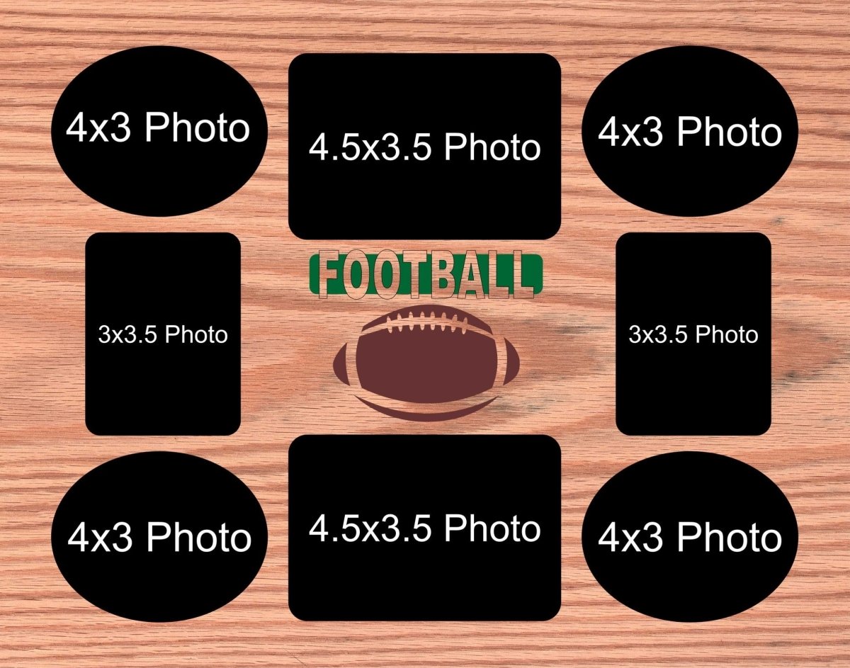 Football Picture Frame - Legacy Images - Picture Frames - 11x14 Picture Frame FCS football laser engraved