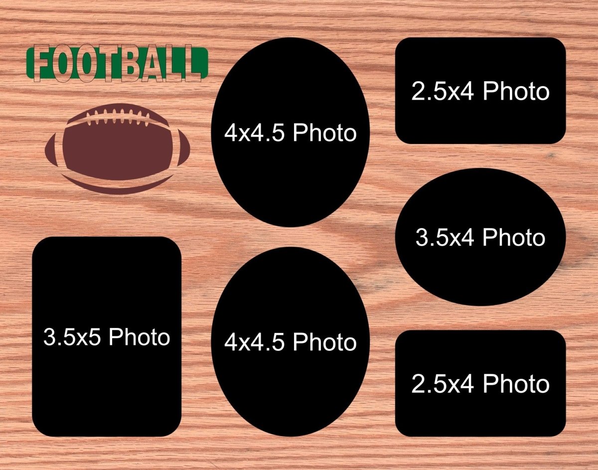 Football Picture Frame - Legacy Images - Picture Frames - 11x14 Picture Frame FCS football laser engraved