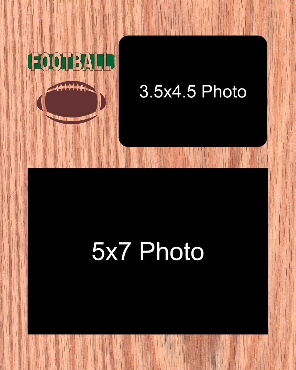 Football Picture Frame - Legacy Images - Picture Frames - 11x14 Picture Frame FCS football laser engraved