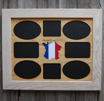 France Picture Frame - 11x14 Frame Hold 8x10 Photo or 8 Photos of Various Size - Legacy Images - Picture Frames - 11x14 Picture Frame country picture frames laser engraved